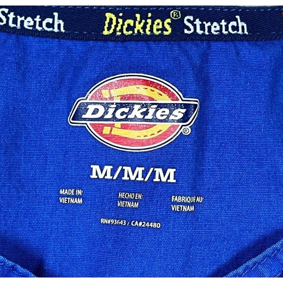 Dickies Blue Nurse Scrubs Size Medium - Picture 3 of 3